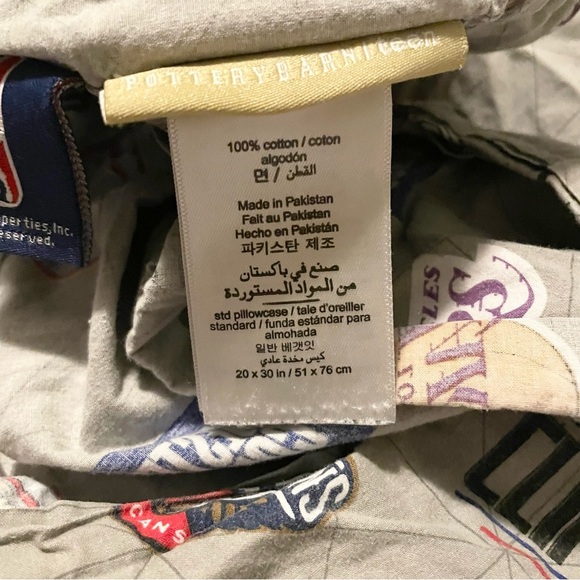 Pottery Barn Teen NBA Western Conference Pillow Case x2 - Picture 16 of 16
